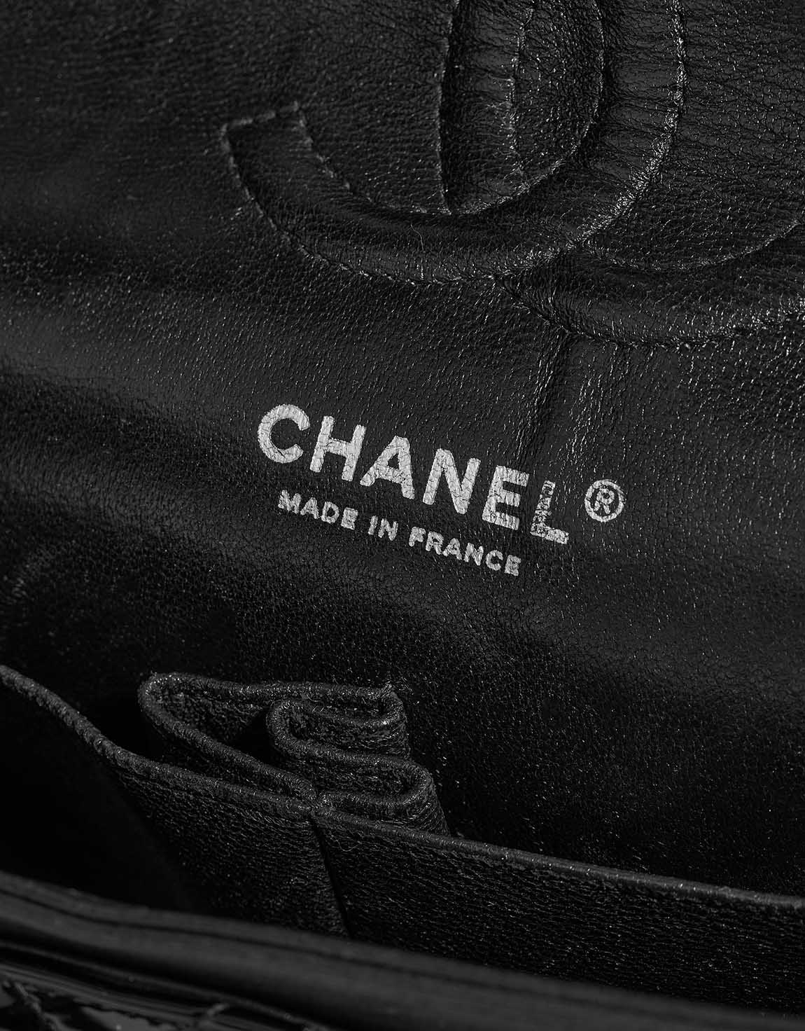 Chanel Timeless Medium Patent Black Logo | Sell your designer bag