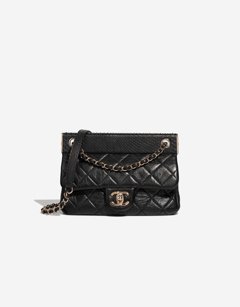 Chanel Timeless Small Aged Calf / Python Black Front | Sell your designer bag