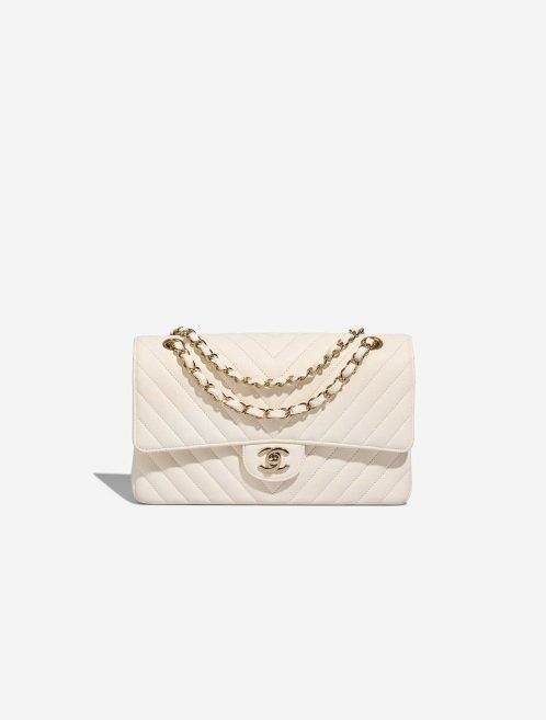 Chanel Timeless Medium Lamb Off White Front | Sell your designer bag