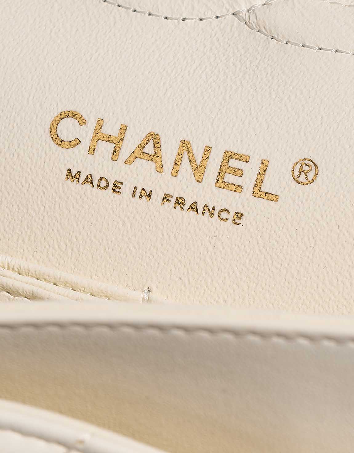 Chanel Timeless Medium Lamb Off White Logo | Sell your designer bag