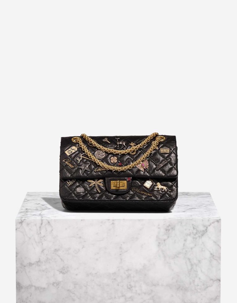 Chanel 2.55 Reissue 225 Aged Kalbsleder Black Front | Verkaufen Sie Ihre Designer-Tasche
