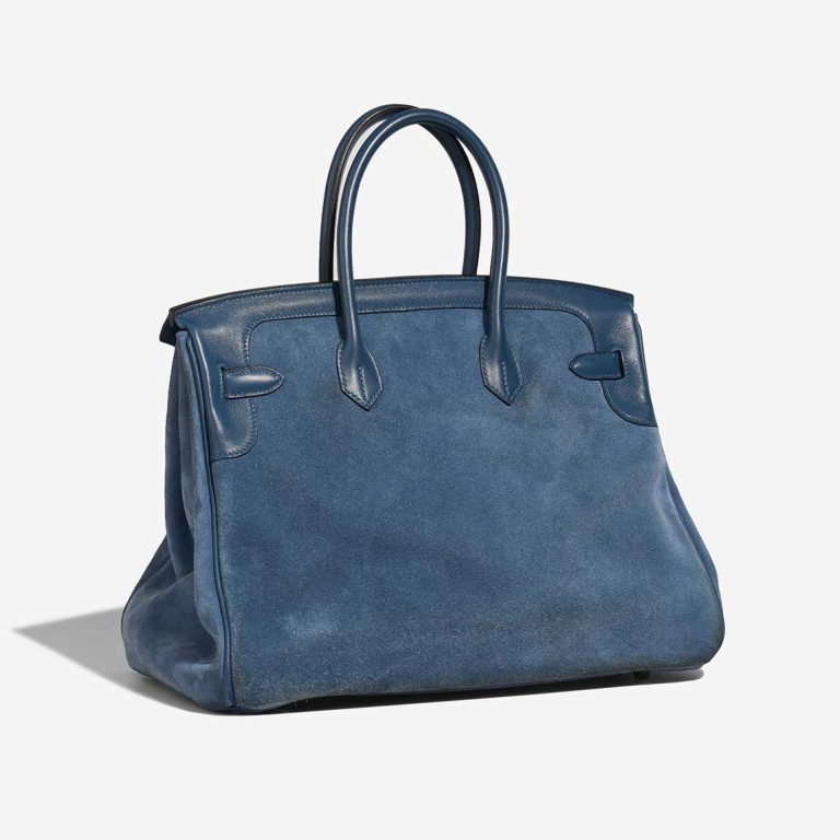 Hermès Birkin Grizzly 35 Doblis Suede / Swift Bleu Thalassa | Sell your designer bag