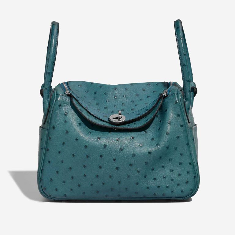 Hermès Lindy 26 Ostrich Malachite Front | Verkaufen Sie Ihre Designer-Tasche