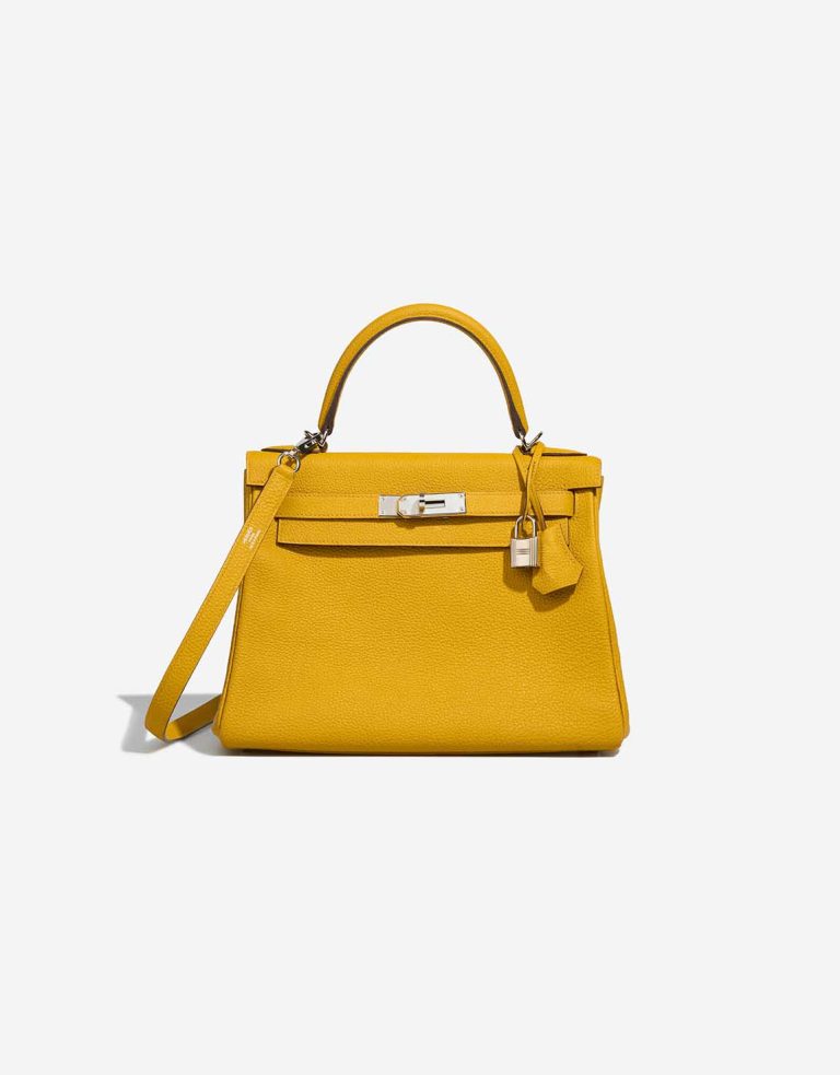 Hermès Kelly 28 Togo Jaune Ambre Front | Verkaufen Sie Ihre Designer-Tasche