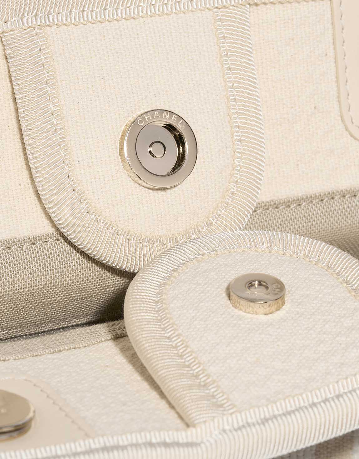 Chanel Deauville Small Canvas Cream Closing System | Sell your designer bag