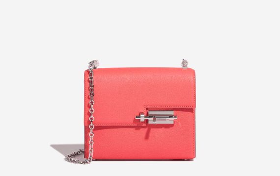 Hermès Verrou Chaîne Mini Chèvre Mysore Rose Texas Front | Sell your designer bag