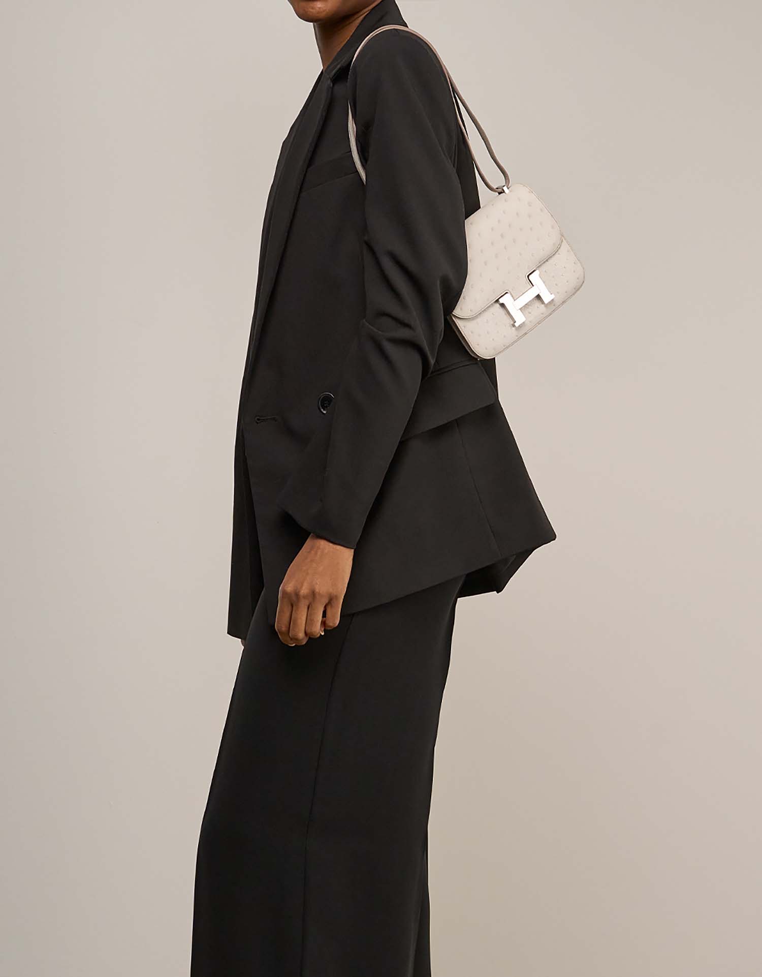 Hermès Constance 18 Ostrich Béton on Model | Sell your designer bag
