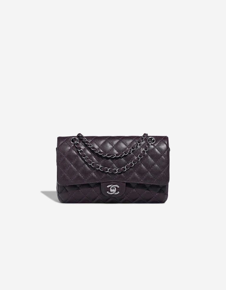 Chanel Timeless Medium Caviar Purple Front | Sell your designer bag