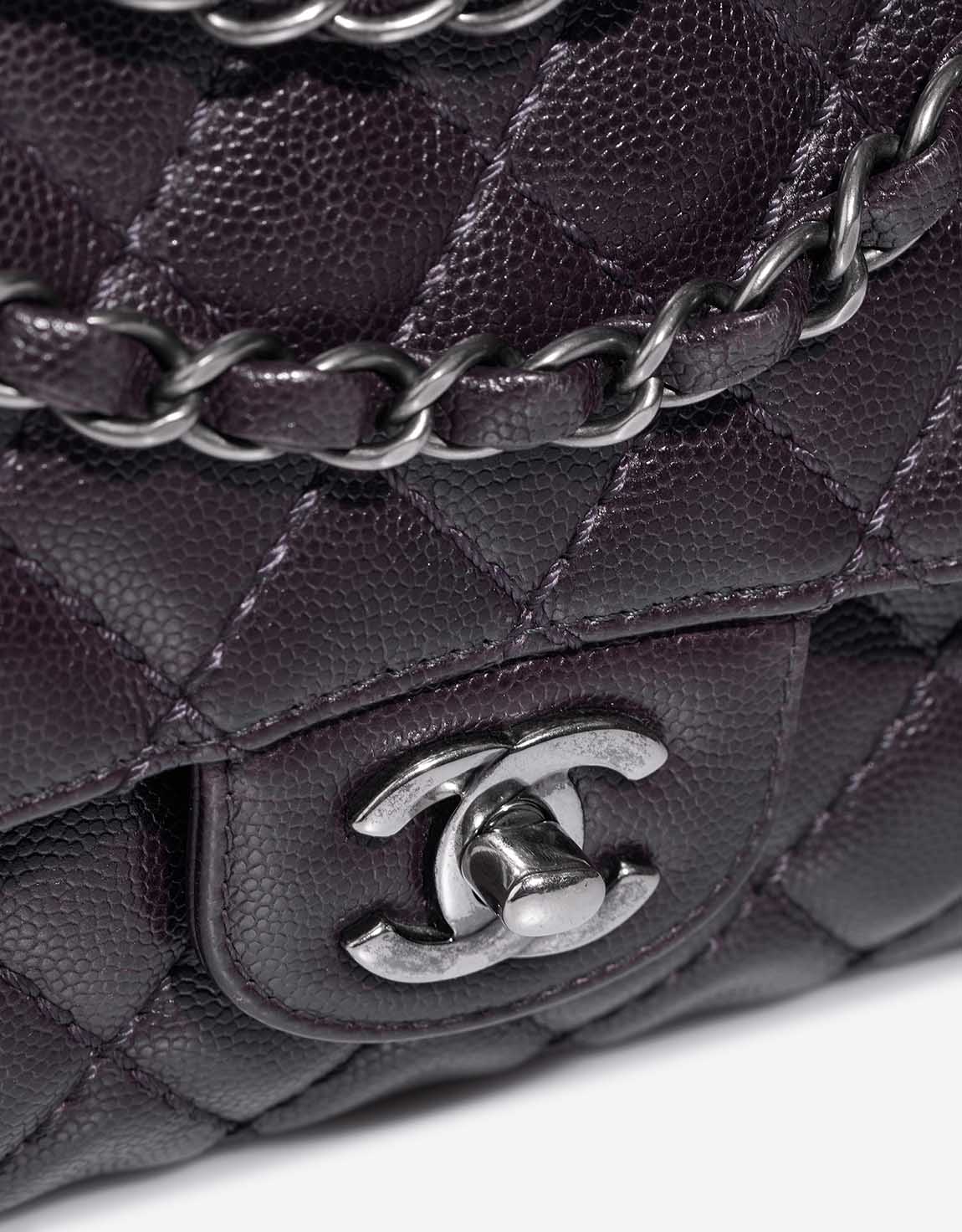 Chanel Timeless Medium Caviar Purple Closing System | Sell your designer bag