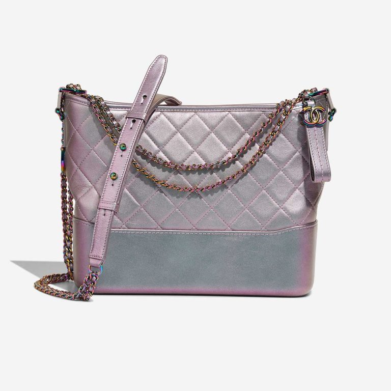 Chanel Gabrielle Medium Lamb Iridescent Purple Front | Sell your designer bag