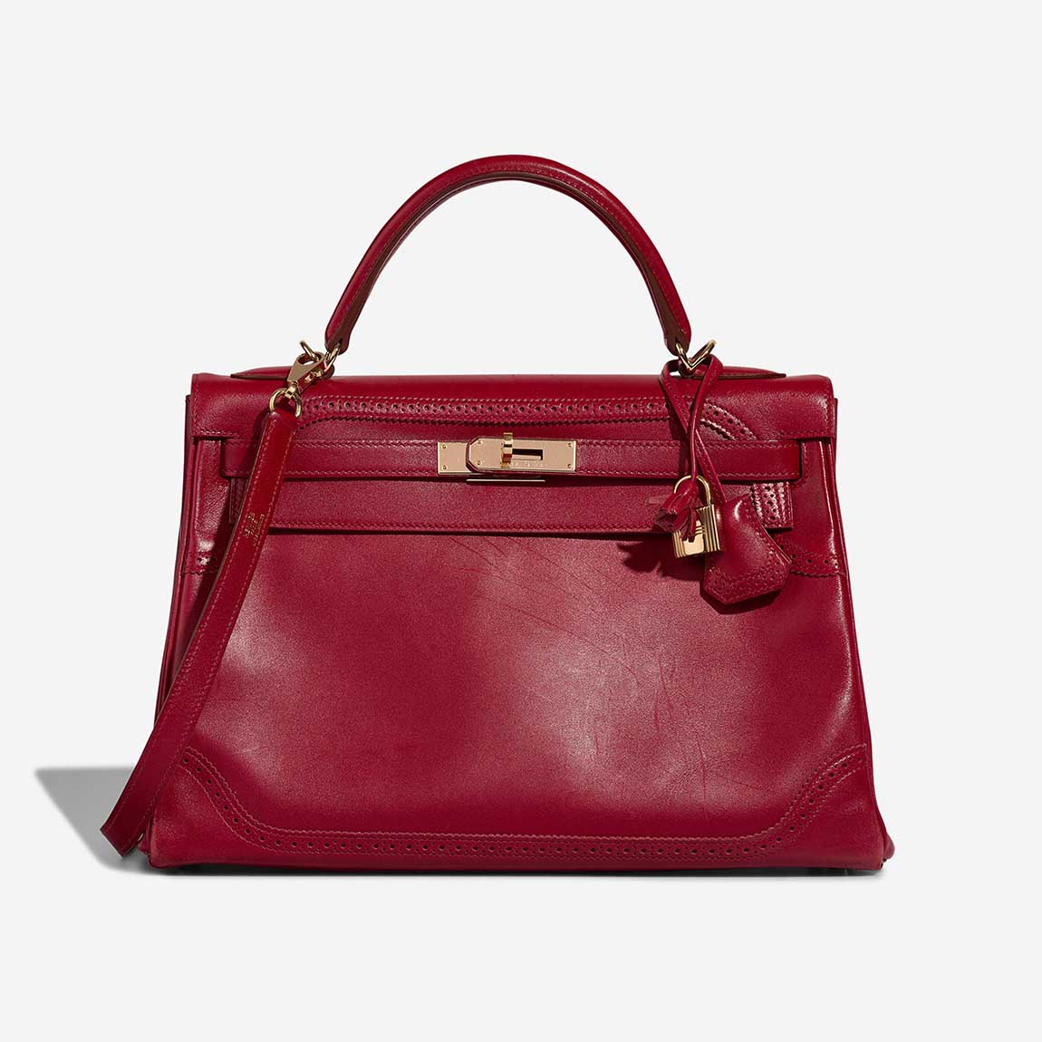 Hermès Kelly 32 Tadelakt Rouge H Front | Sell your designer bag