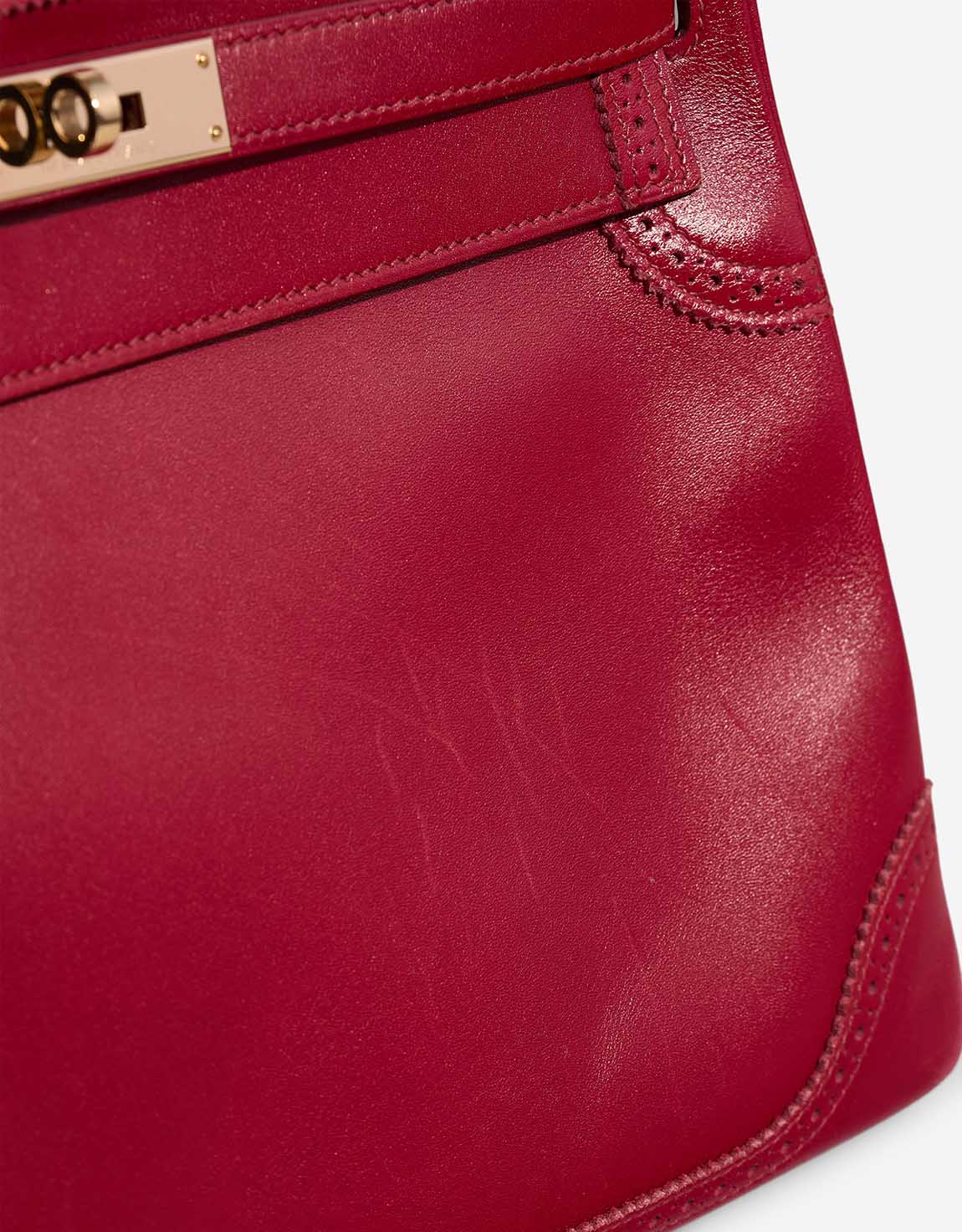 Hermès Kelly 32 Tadelakt Rouge H Signs of wear | Sell your designer bag