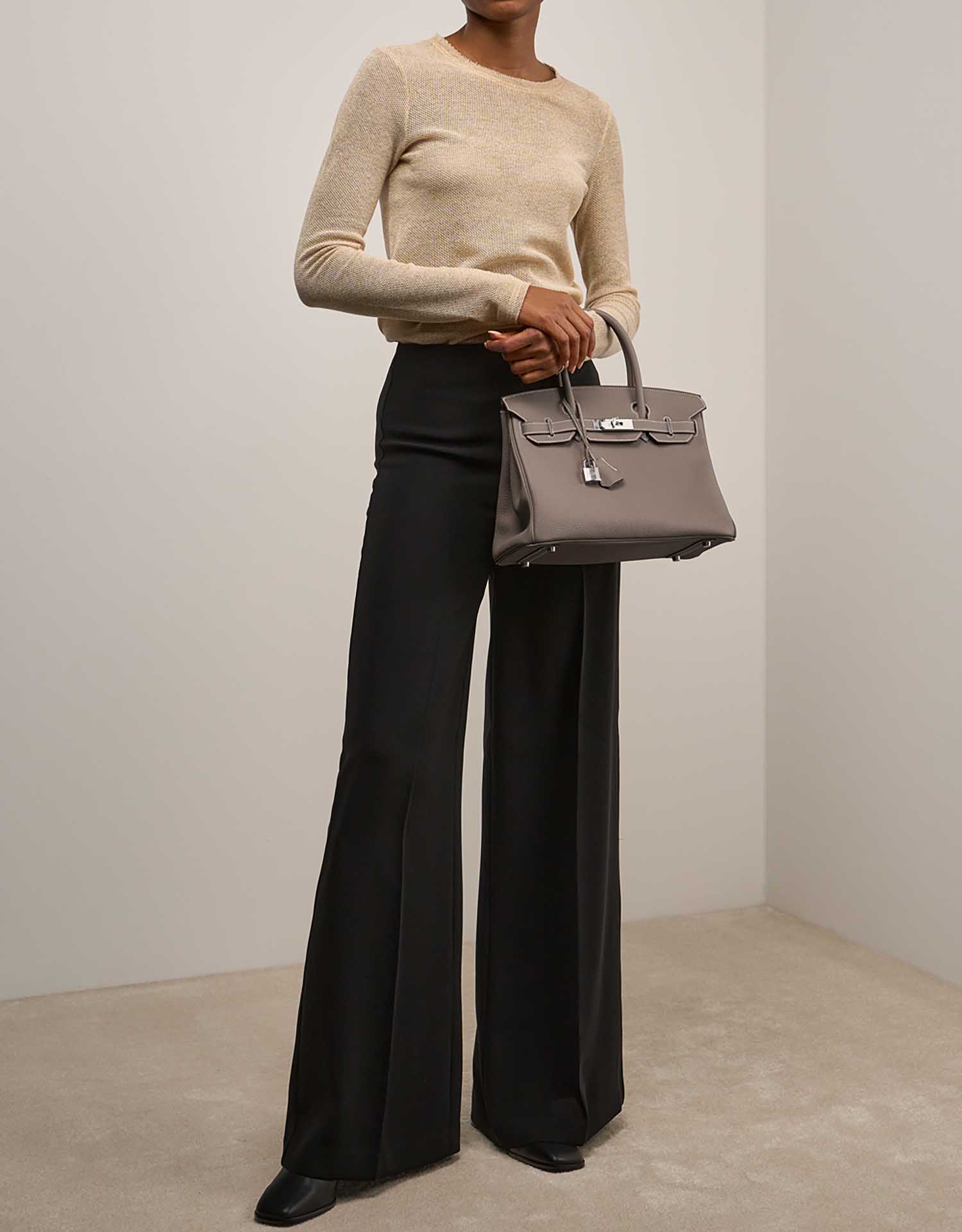 Hermès Birkin 30 Togo Étoupe on Model | Sell your designer bag