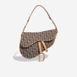 Dior Saddle Medium Fabric Light Brown Front | Sell your designer bag