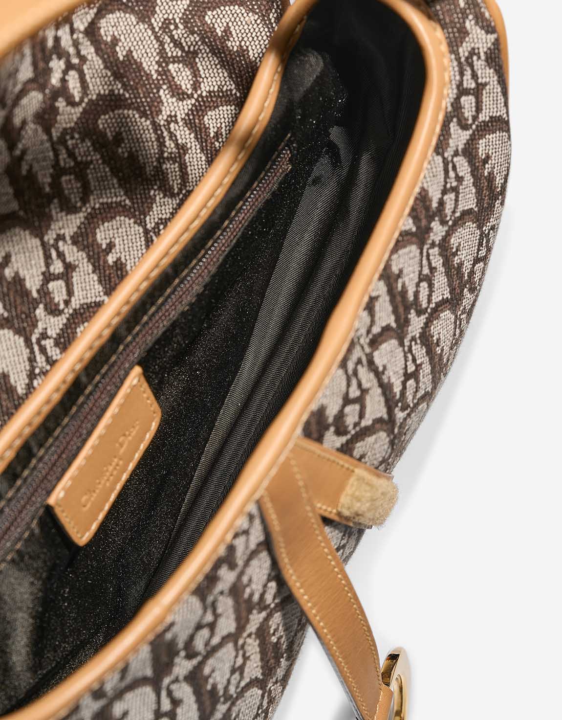 Dior Saddle Medium Fabric Light Brown Inside | Sell your designer bag