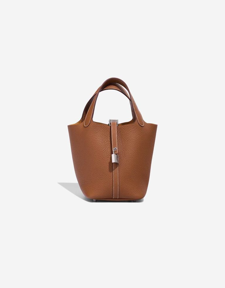 Hermès Picotin 18 Taurillon Clémence Gold Front | Sell your designer bag