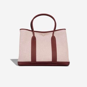 Hermès Garden Party 36 Toile / Veau Négonda Rouge H / Écru Front | Verkaufen Sie Ihre Designer-Tasche