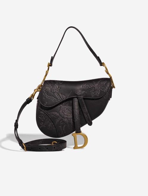 Dior Saddle Medium Calf Black Front | Sell your designer bag