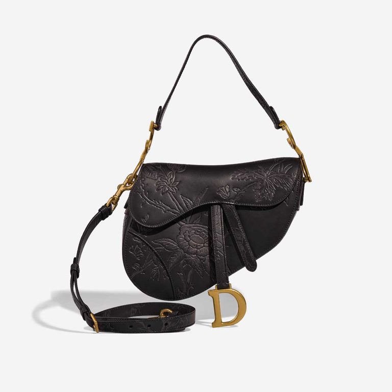 Dior Saddle Medium Calf Black Front | Sell your designer bag