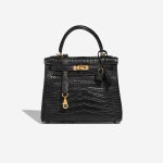 Hermès Kelly 25 Matte Alligator Black Front | Sell your designer bag