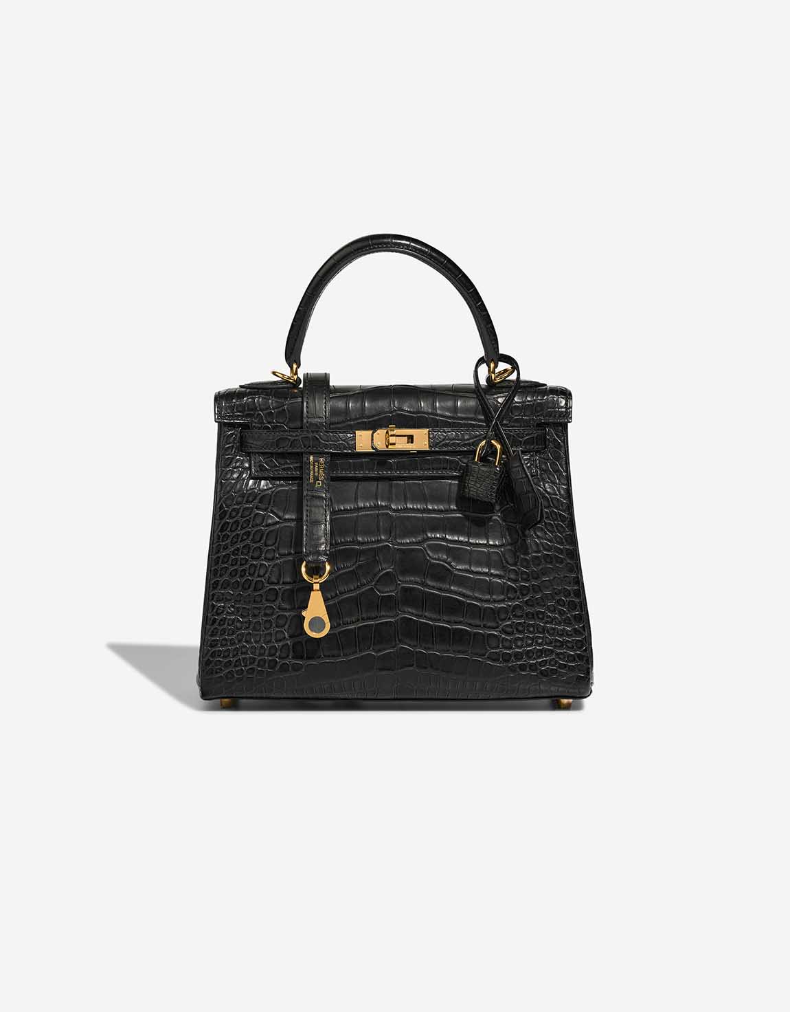 Hermès Kelly 25 Matte Alligator Black | SACLÀB