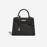 Hermès Kelly 25 Ostrich Black Front | Sell your designer bag