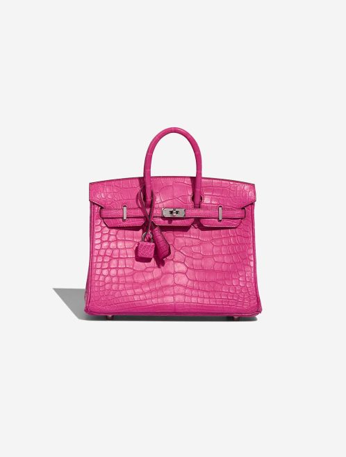 Hermès Birkin 25 Matte Alligator Rose Shocking Front | Verkaufen Sie Ihre Designer-Tasche