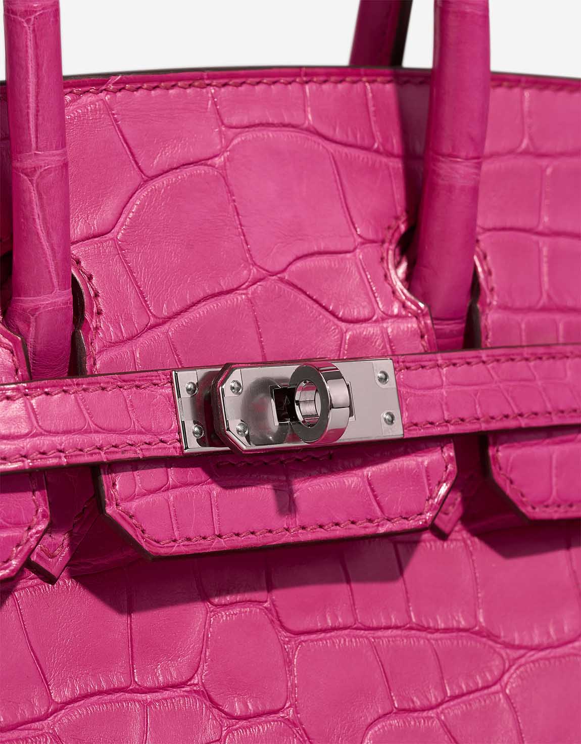 Hermès Birkin 25 Matte Alligator Rose Shocking Closing System | Sell your designer bag