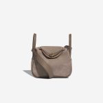 Hermès Lindy Grizzly Mini Suede / Swift Étoupe  Front | Sell your designer bag