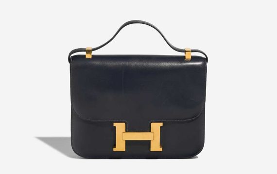 Hermès Constance 23 Box Navy Front | Verkaufen Sie Ihre Designer-Tasche