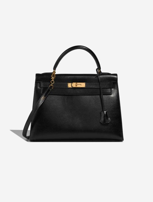 Hermès Kelly 32 Box Schwarz Front | Verkaufen Sie Ihre Designertasche