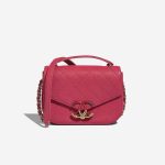 Chanel Flap Bag Handle Medium Caviar Pink Front | Sell your designer bag