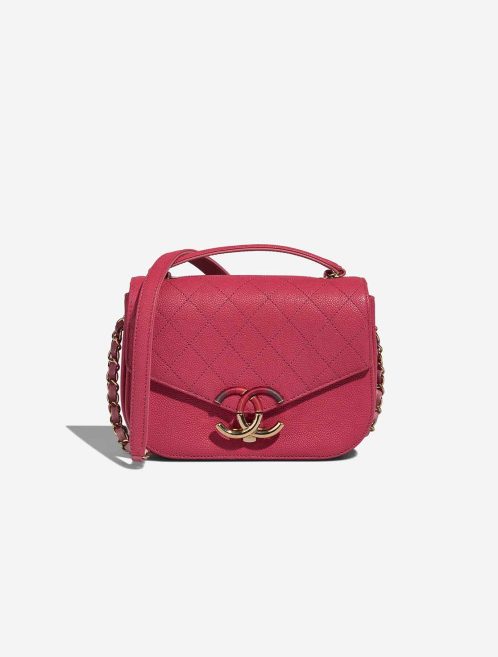 Chanel Flap Bag Handle Medium Caviar Pink Front | Sell your designer bag