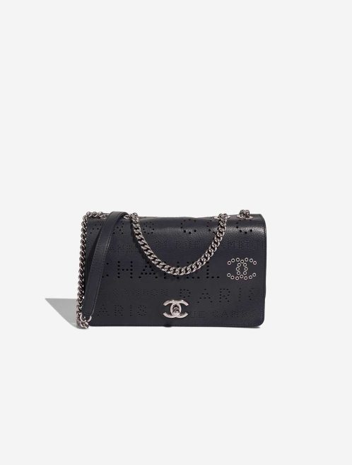 Chanel Timeless Medium Kalbsleder Dunkelblau Front | Verkaufen Sie Ihre Designer-Tasche