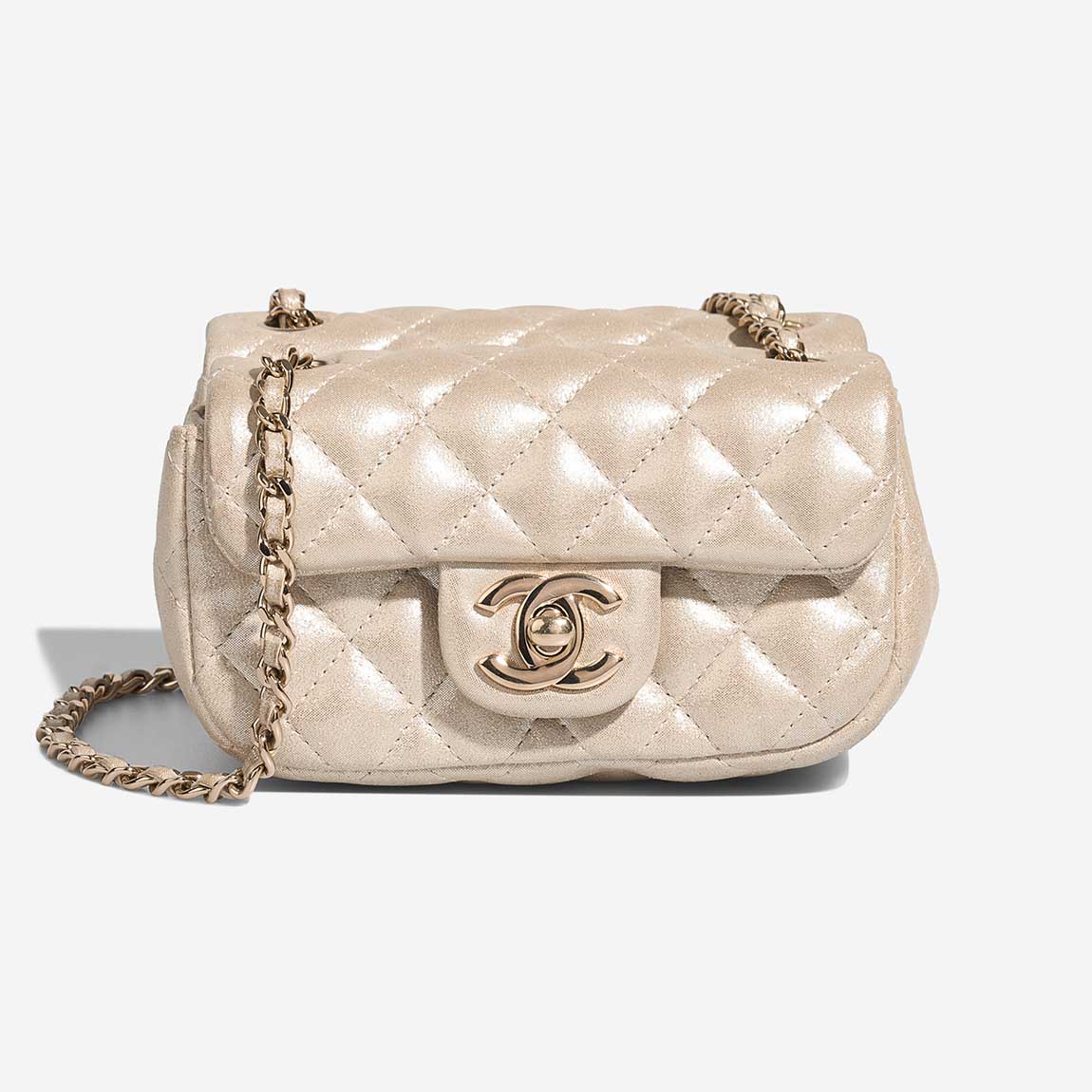 Chanel Timeless Extra Mini Lamb Gold Front | Sell your designer bag