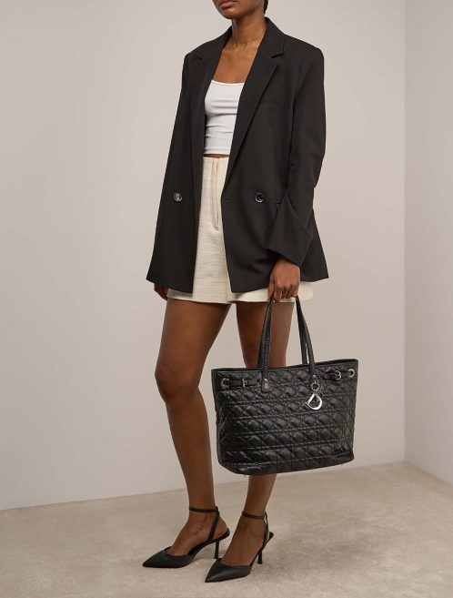 Dior Shopper Canvas Black on Model | Sell your designer bag