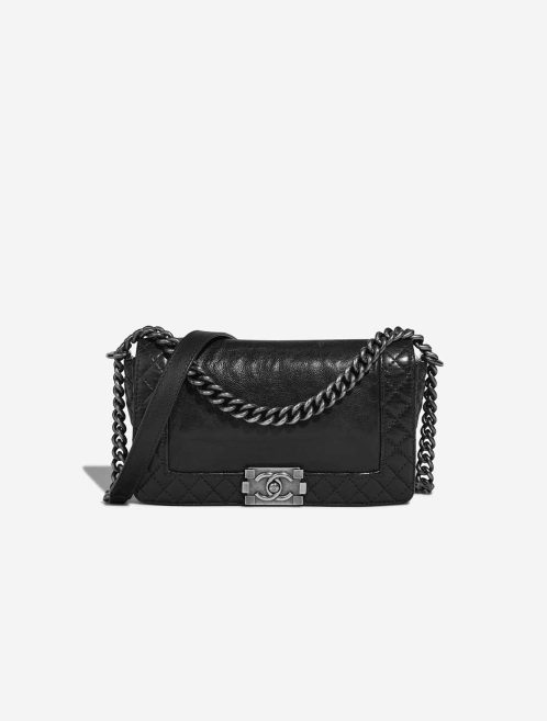 Chanel Boy Old Medium Calf Black Front | Sell your designer bag
