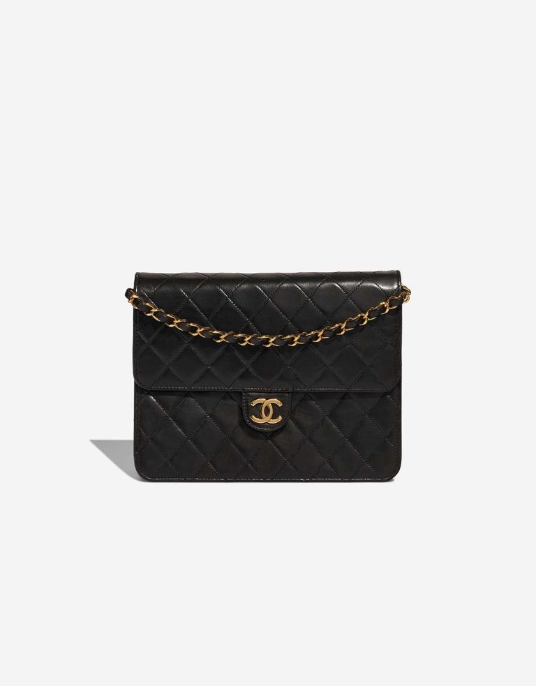 Chanel Flap Bag New Small Lamb Black Front | Sell your designer bag