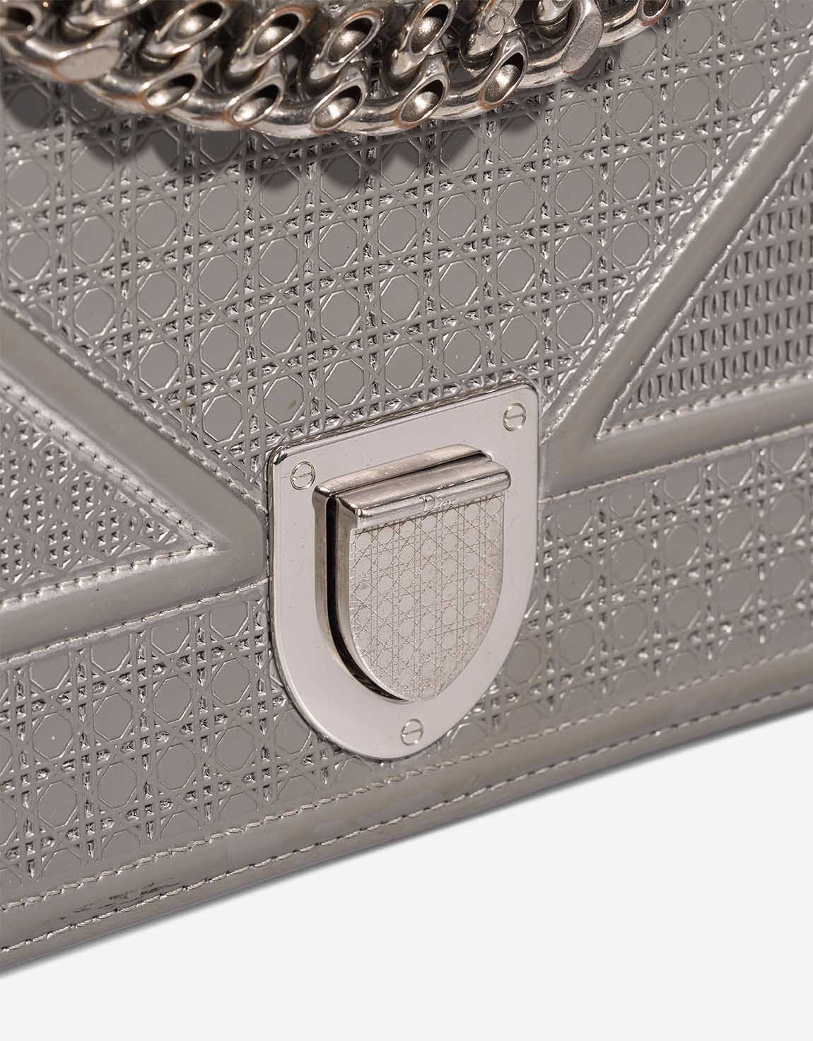 Dior Diorama Medium Patent Silver Closing System | Sell your designer bag