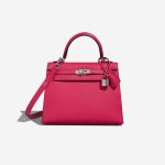 Hermès Kelly 25 Veau Madame Rose Extrême / Rouge Piment Front | Sell your designer bag