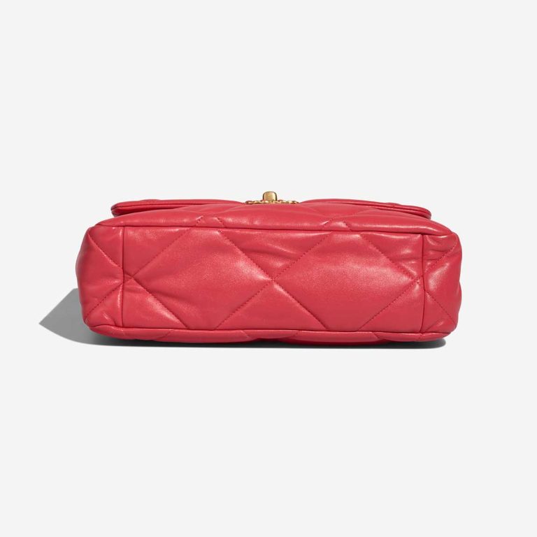 Chanel 19 Large Flap Bag Lammleder  Korallenrot | Verkaufen Sie Ihre Designer-Tasche