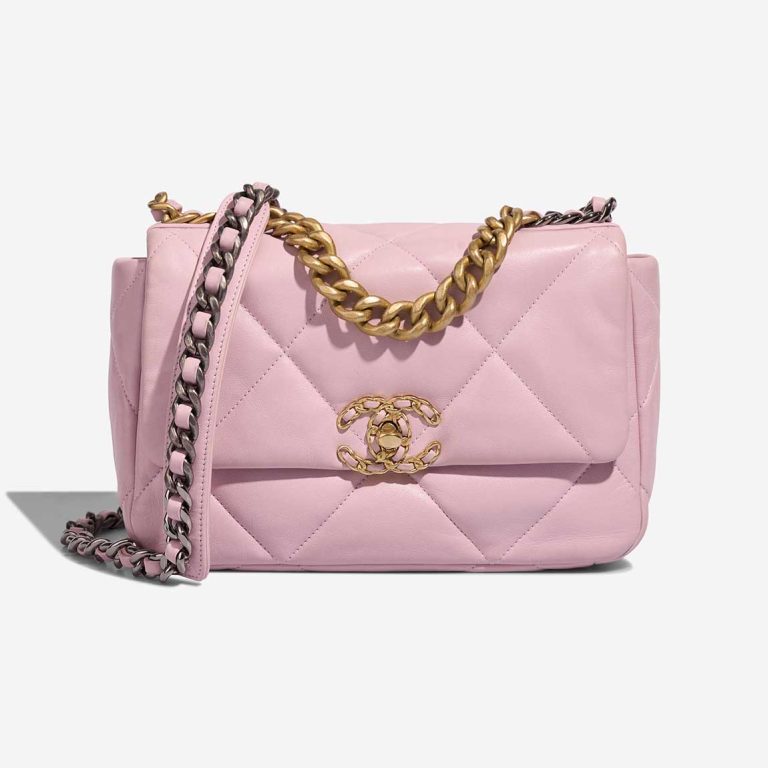 Chanel 19 Flap Bag Lammleder  Light Pink Front | Verkaufen Sie Ihre Designer-Tasche