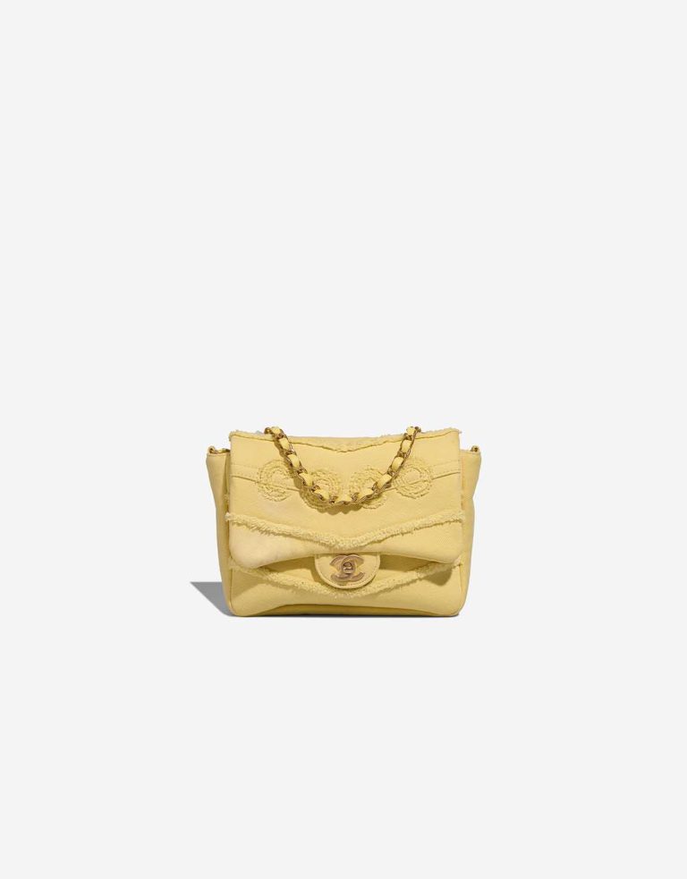Chanel Timeless Mini Rectangular Cotton Light Yellow Front | Sell your designer bag