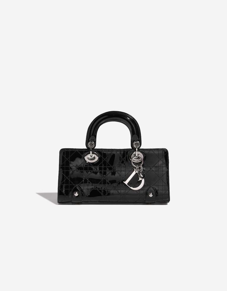 Dior Lady Medium Patent Black Front | Verkaufen Sie Ihre Designertasche