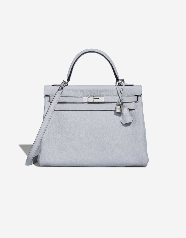 Hermès Kelly 32 Clémence Bleu Pâle Front | Sell your designer bag