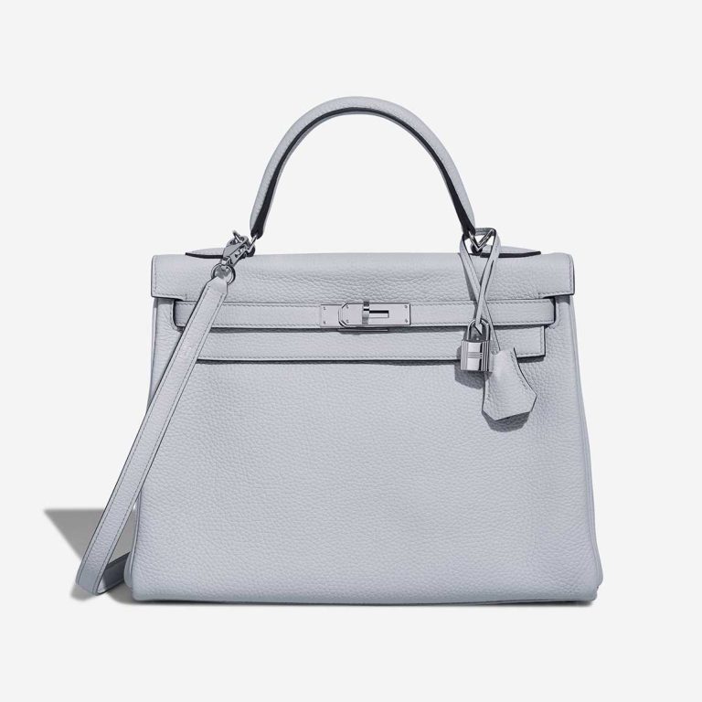 Hermès Kelly 32 Clémence Bleu Pâle Front | Vendre votre sac de créateur