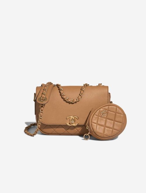 Chanel Flap Bag Small Lamb Brown Front | Sell your designer bag