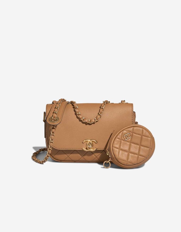 Chanel Flap Bag Small Lamb Brown Front | Sell your designer bag