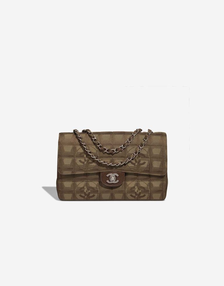 Chanel Timeless Medium Nylon Green / Brown Front | Sell your designer bag