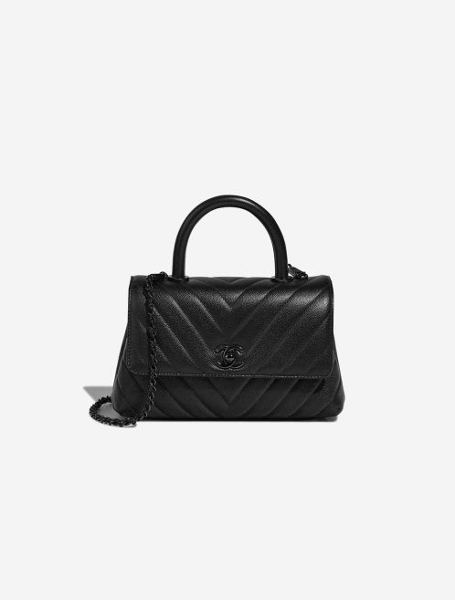 Chanel Timeless Handle Small Calf Black Front | Sell your designer bag